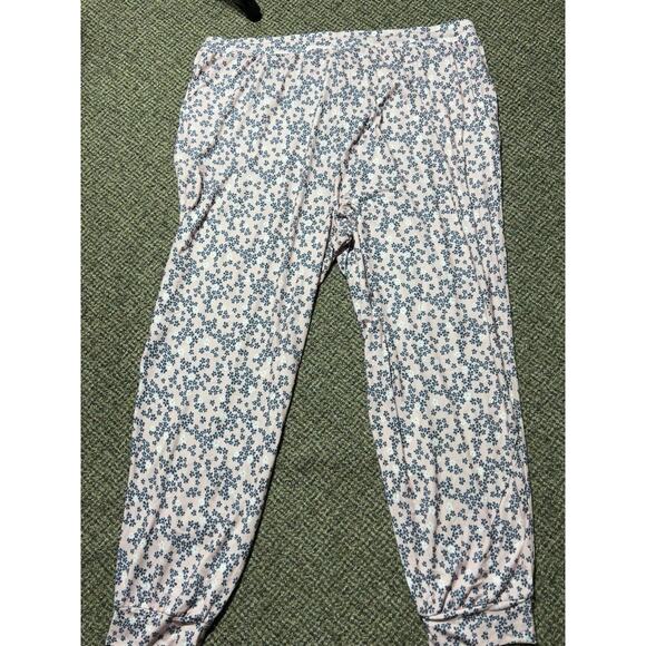 Ink + Ivy Floral Pajama Bottoms, Womens Size 3X, Pink With Blue Flowers, NWT - Picture 10 of 10